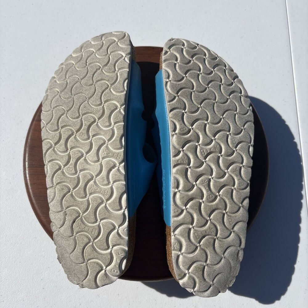 Birkinstock Florida Sandals Slides Women’s EU 40 US W9 Blue 3 Strap - Picture 11 of 12